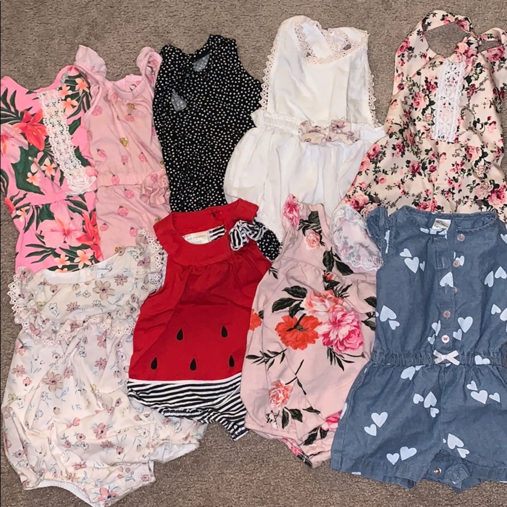 9 baby girl rompers